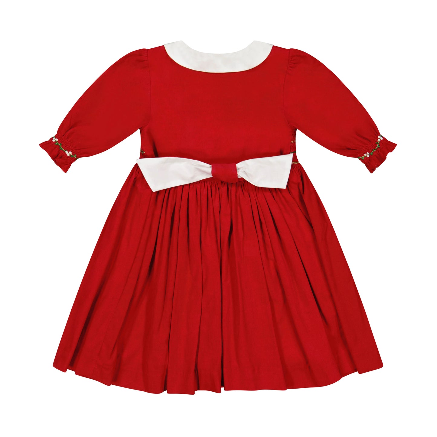 Antoinette Paris Olympe Red Holiday Smocked Dress