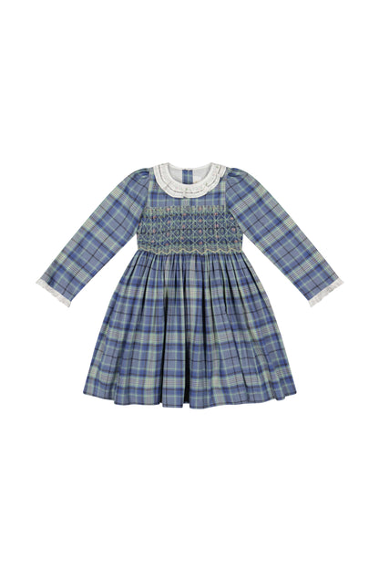 Antoinette Paris Heidi Dress- Blue Tartan