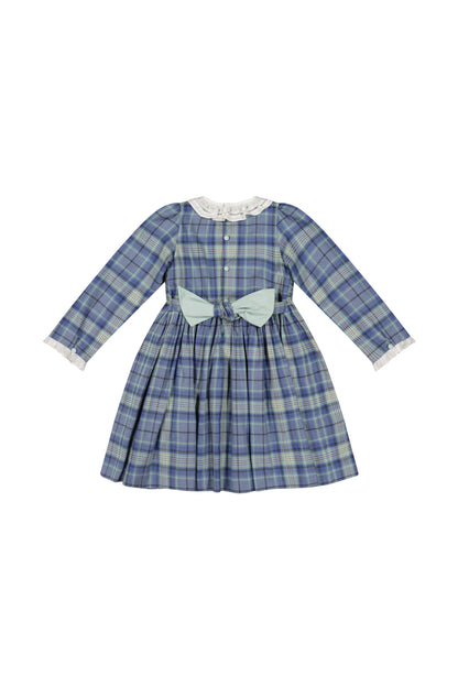 Antoinette Paris Heidi Dress- Blue Tartan