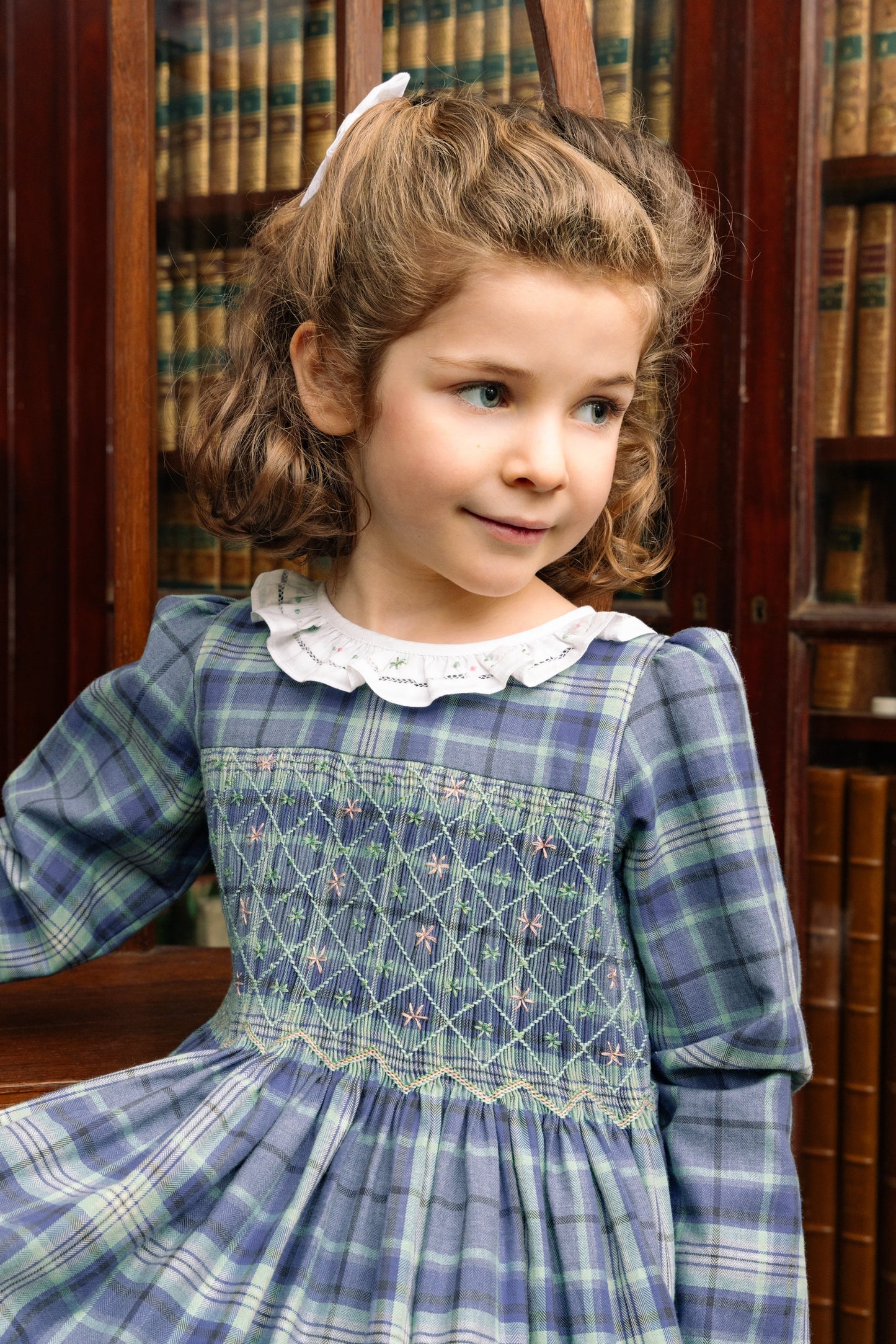 Antoinette Paris Heidi Dress- Blue Tartan