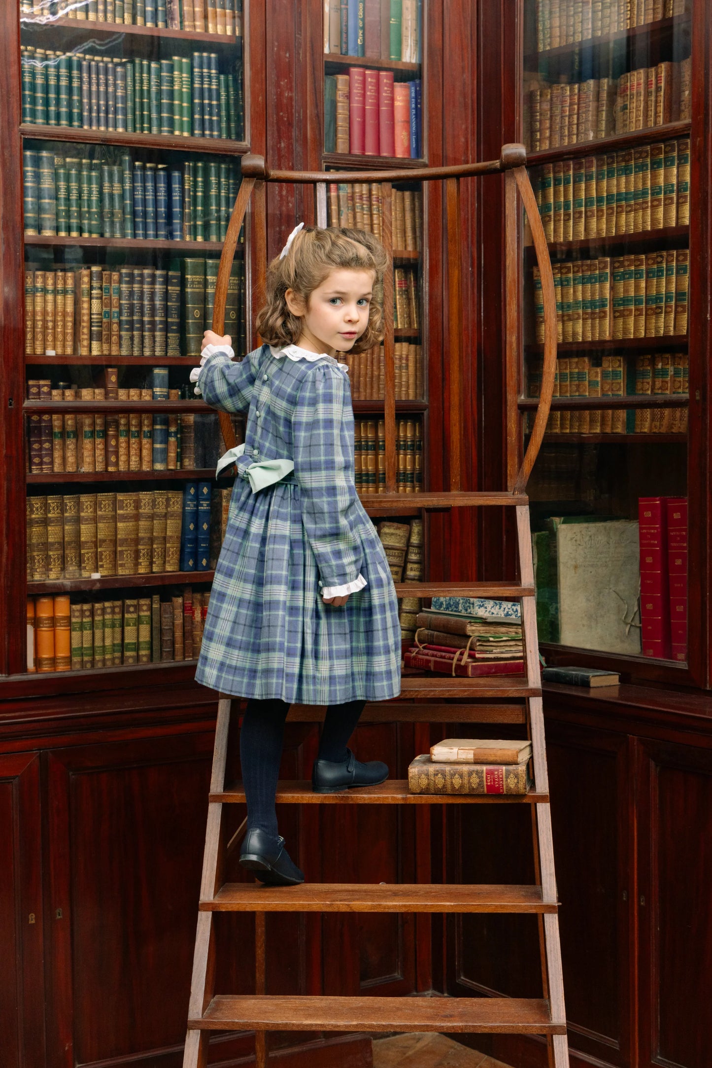 Antoinette Paris Heidi Dress- Blue Tartan