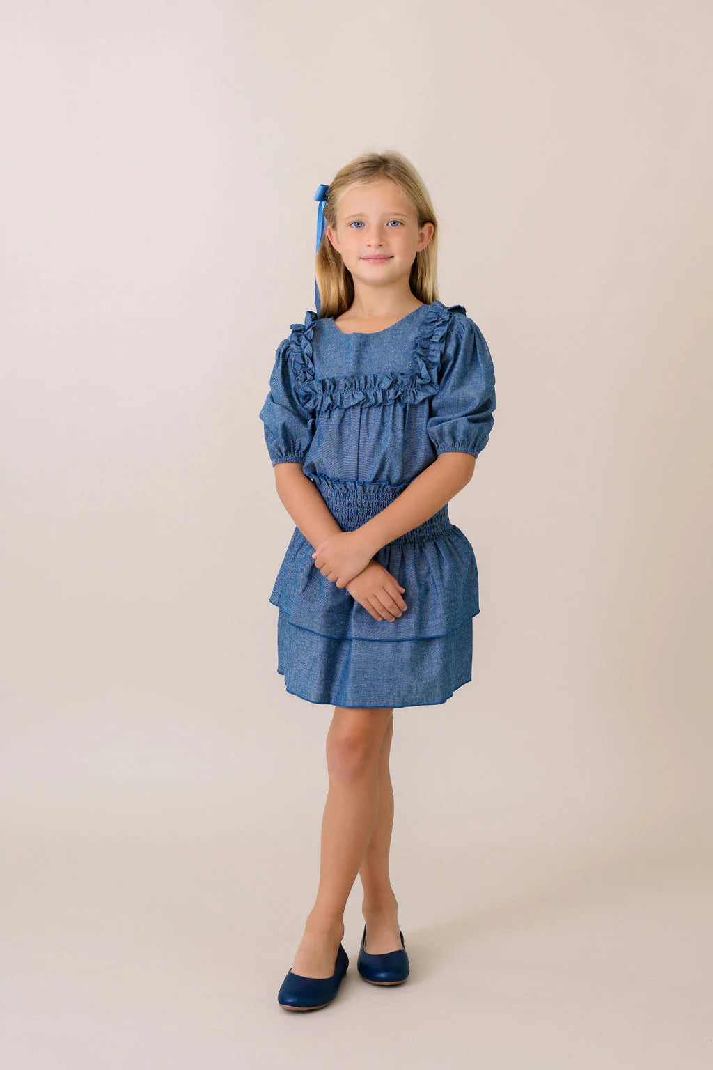 SET Proper Tatum Tiered Skirt- Denim