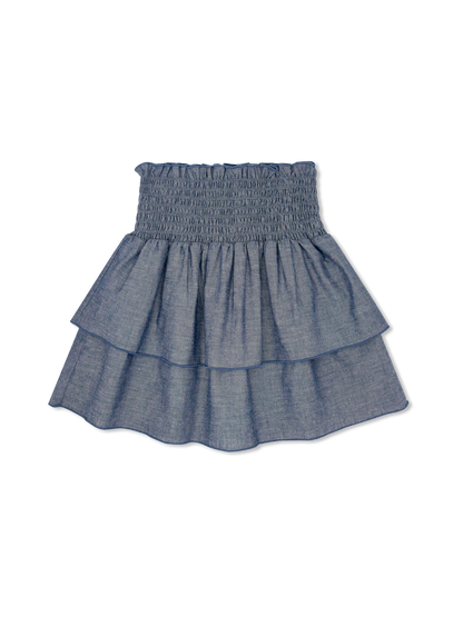SET Proper Tatum Tiered Skirt- Denim