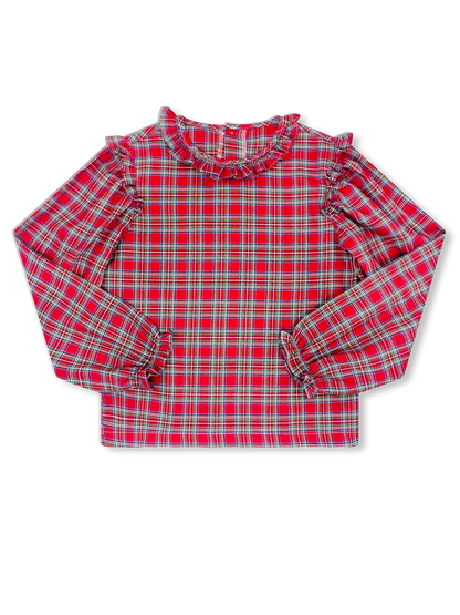SET Proper Evelyn Blouse- Hawthorn Plaid