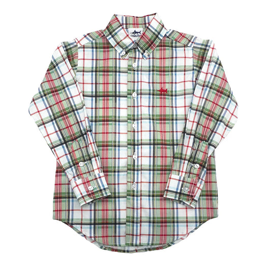 Saltwater Boys Carter Oxford Cream Plaid