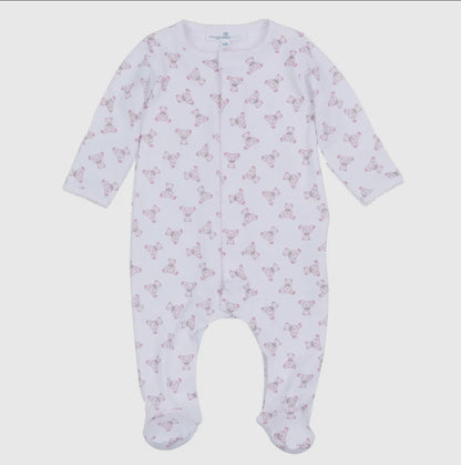Magnolia Baby Baby's Teddy Footie-- Pink