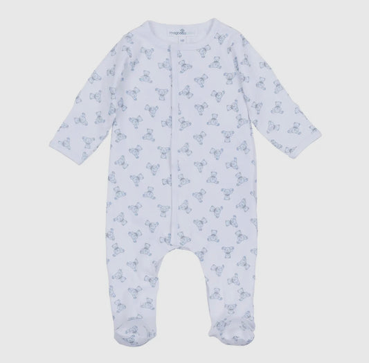 Magnolia Baby Baby's Teddy Footie-Blue
