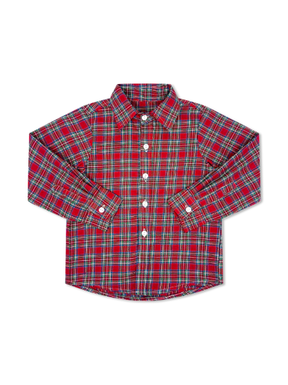 Lullaby Set Brees Buttondown- Woodstock Plaid