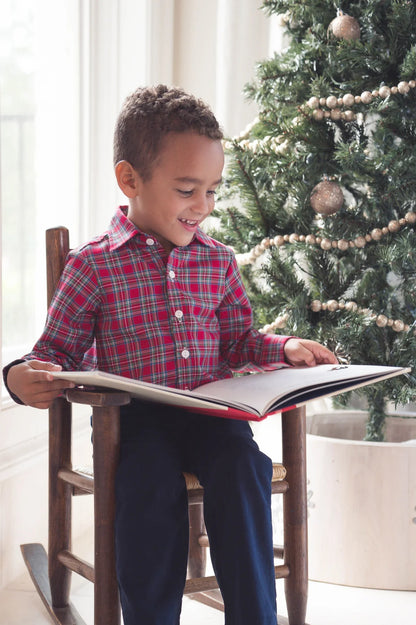 Lullaby Set Brees Buttondown- Woodstock Plaid