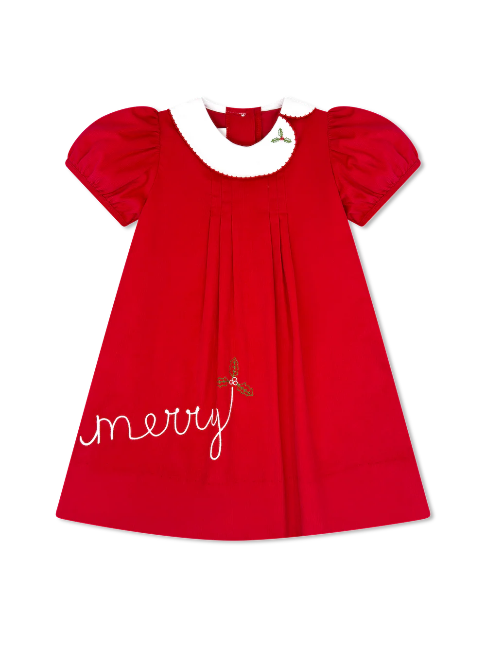 Lullaby Set Eloise Dress- Merry Red Corduroy