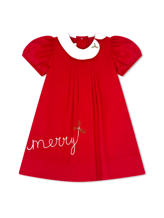 Lullaby Set Eloise Dress- Merry Red Corduroy
