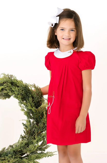 Lullaby Set Eloise Dress- Merry Red Corduroy