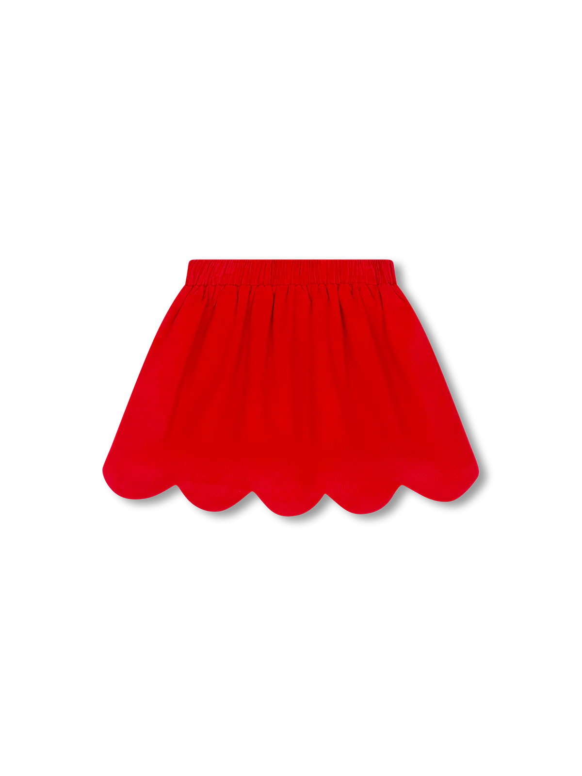 Lullaby Set Susie Scallop Skirt- High Point Red