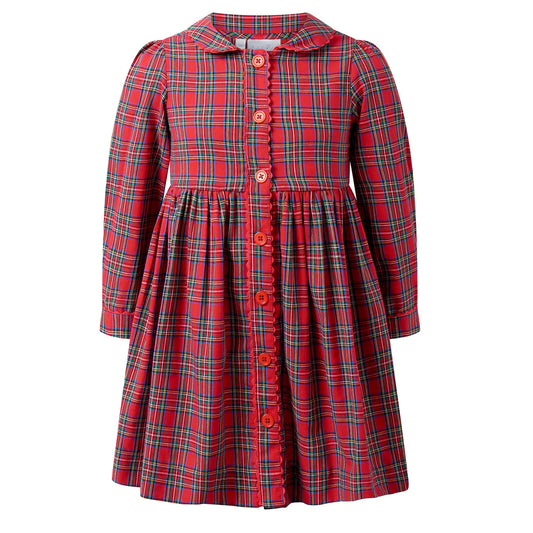 Rachel Riley Tartan Buttonfront Dress