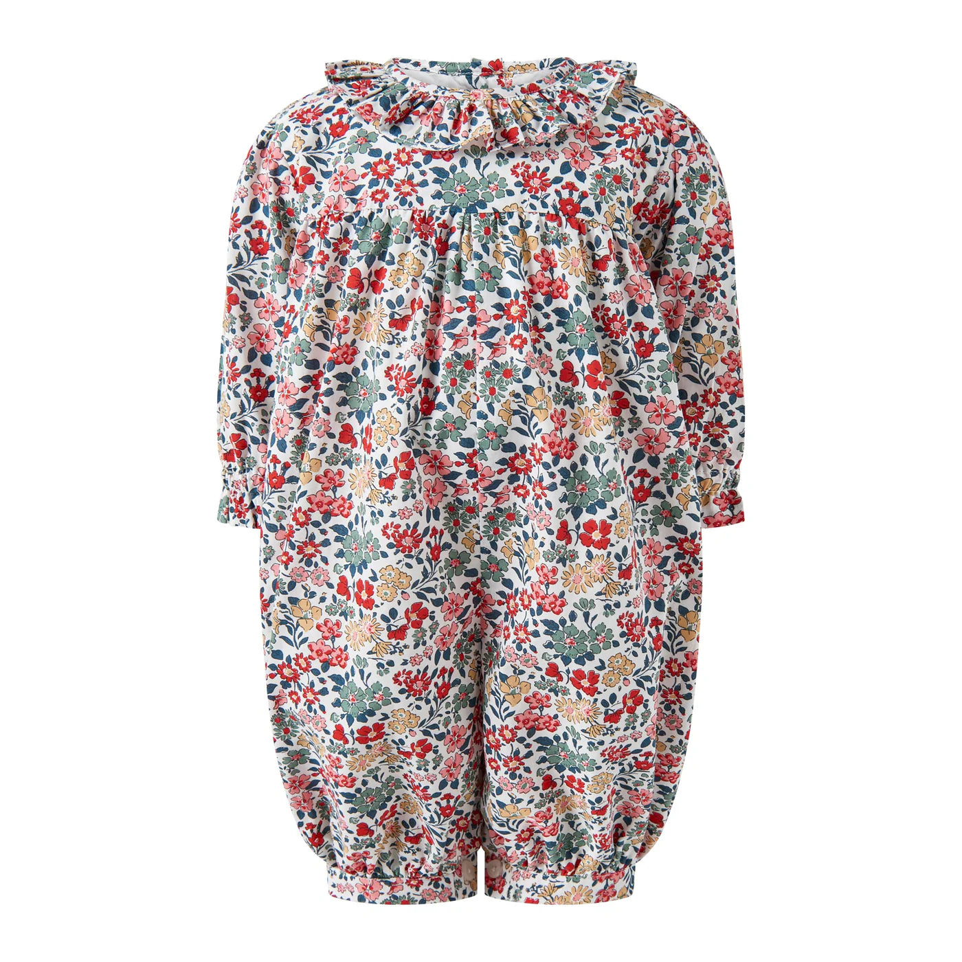 Rachel Riley Floral Frill Collar Babysuit