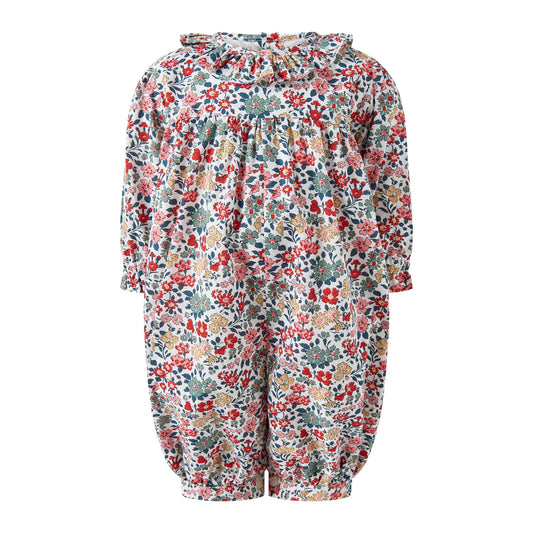Rachel Riley Floral Frill Collar Babysuit