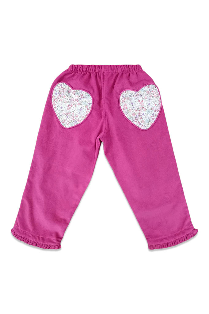 Percy and Tyne Ruffle Pull On Pant- Hot Pink