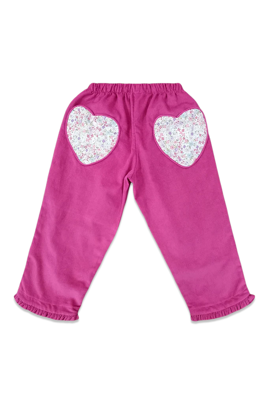 Percy and Tyne Ruffle Pull On Pant- Hot Pink