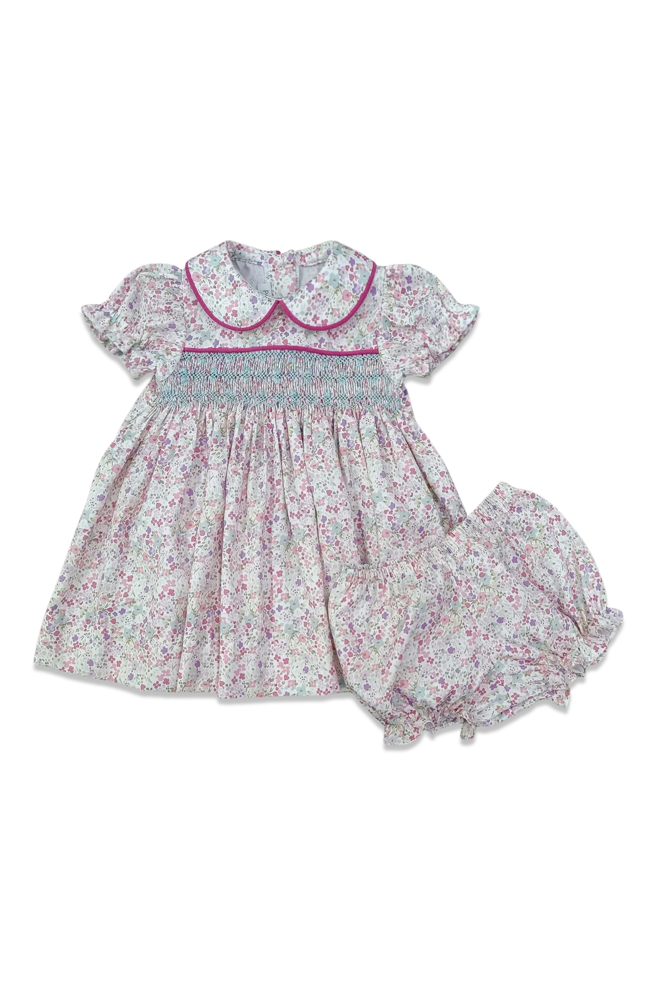 Percy and Tyne Smocked Day Dress- Aster Floral