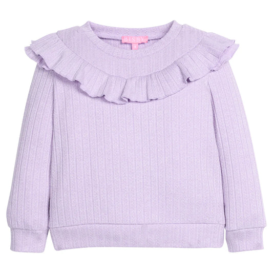 BISBY Jody Top- Lilac Cableknit