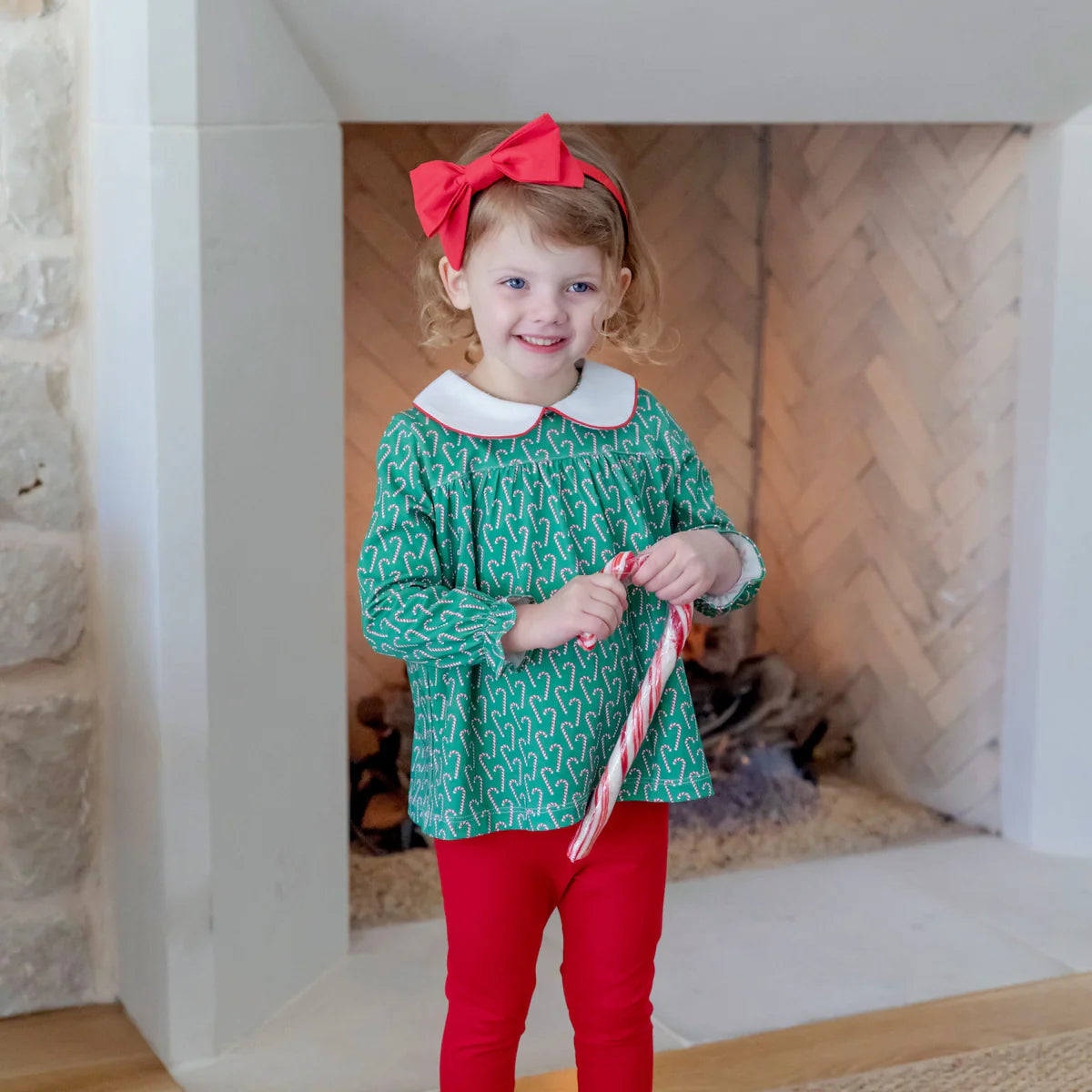 Lila and Hayes Morgan Legging Set- Candy Cane Lane