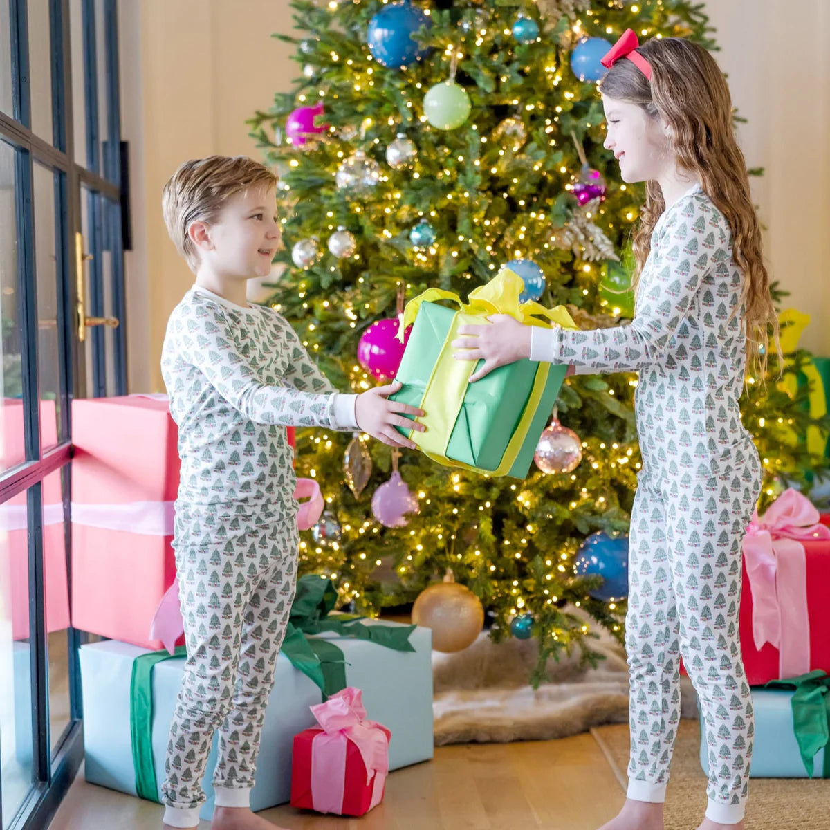 Lila and Hayes Grayson Pajama Set- Under the Christmas Tree