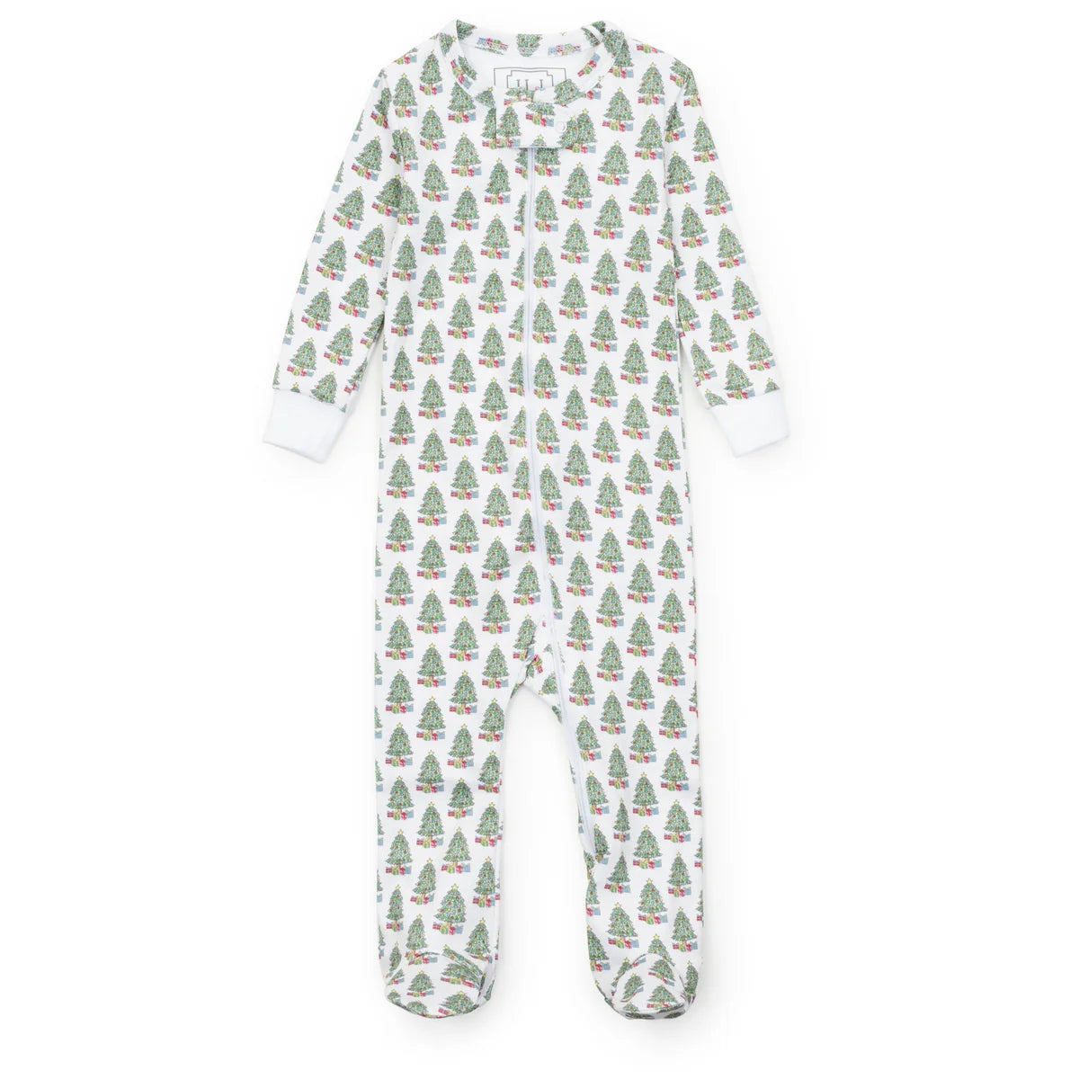 Lila and Hayes Parker Zipper Pajama- Under the Christmas Tree
