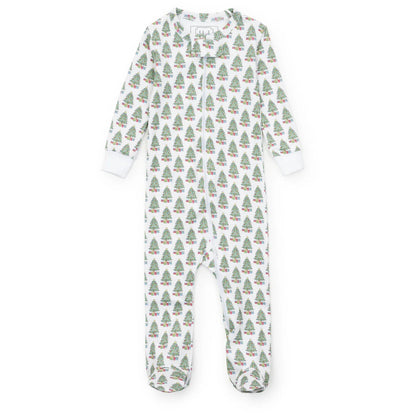 Lila and Hayes Parker Zipper Pajama- Under the Christmas Tree