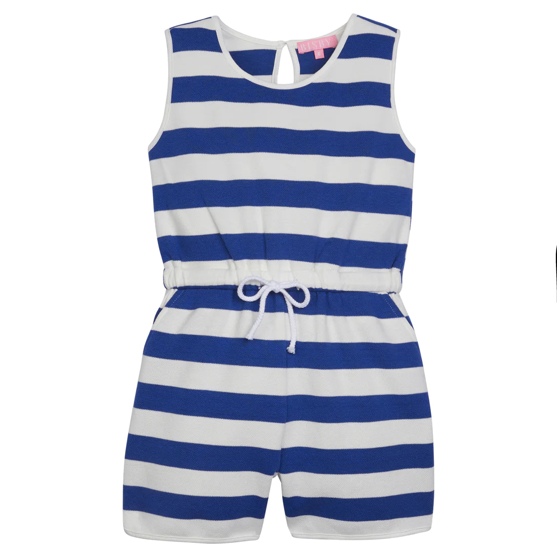 BISBY Rugby Romper- Blue and White