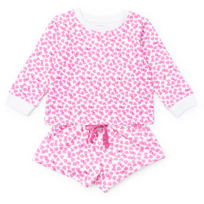 Lila and Hayes Confetti Heart Stella Short set