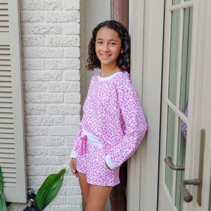 Lila and Hayes Confetti Heart Stella Short set