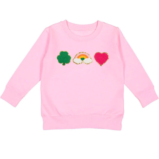 Sweet Wink Lucky Treats St Patrick's Day Patch Sweatshirt