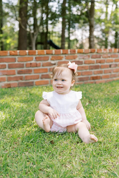 Lullaby Set  Pinafore Bubble- Playful Pink Buffalo Check