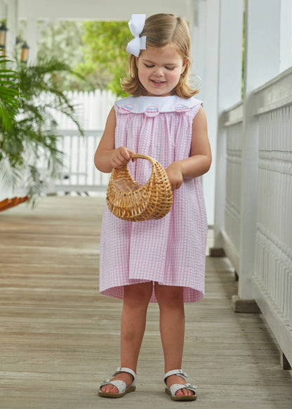 Little English Bib Dress- Easter Egg