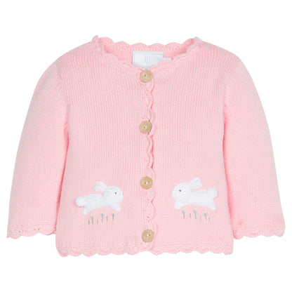 Little English Crochet Sweater- Pink
