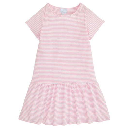 Little English Chanel Dress-Light Pink Stripe