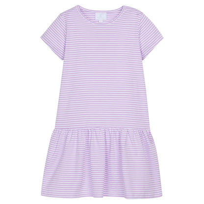 Little English Chanel Dress-Lavender Stripe