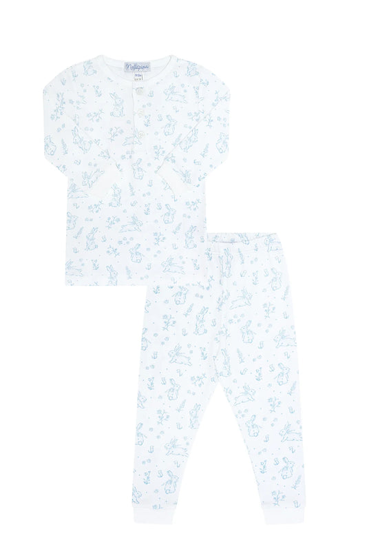 Nella Pima Blue Bunny Toile PJs