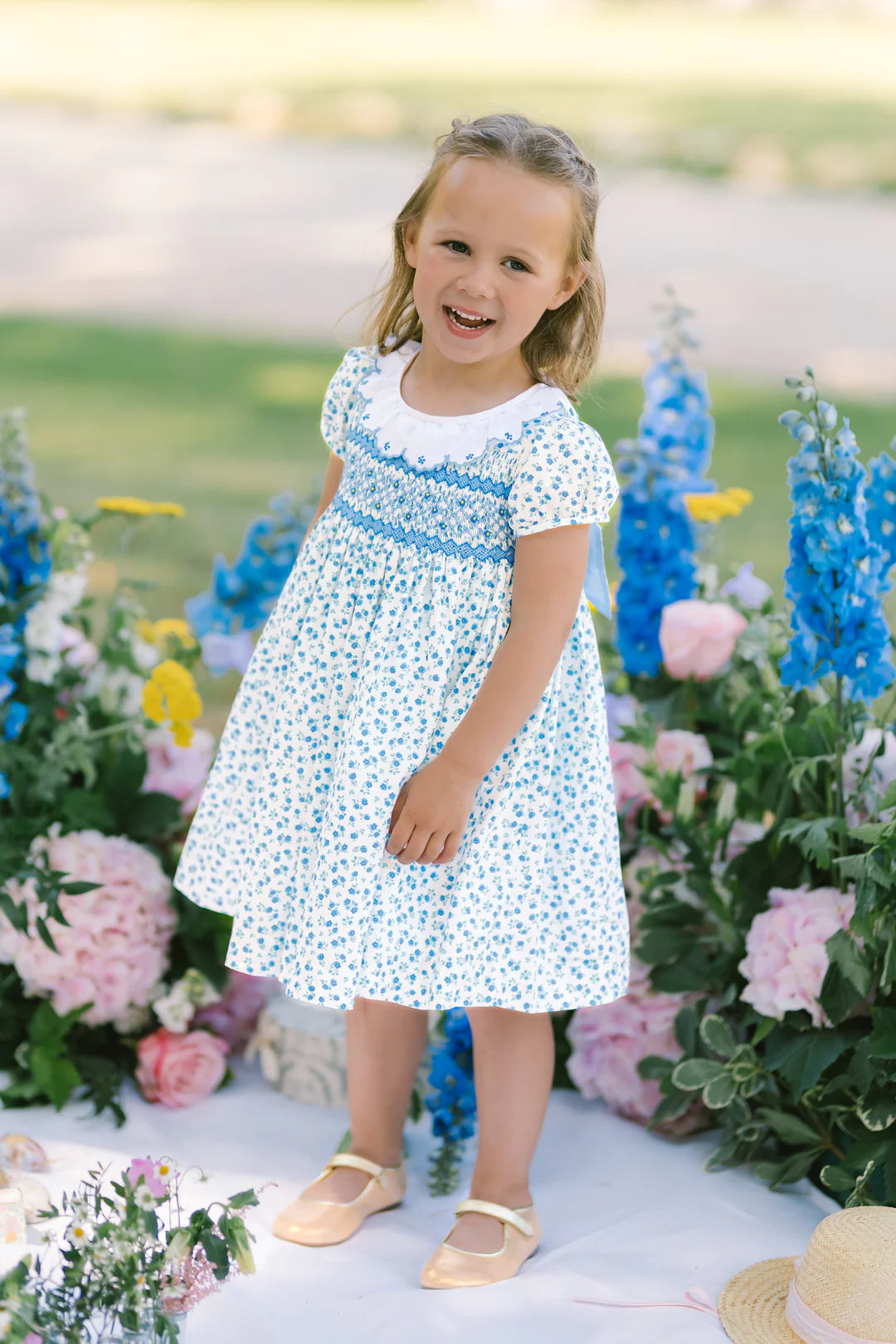 Antoinette Paris Isadora Floral Blue Dress