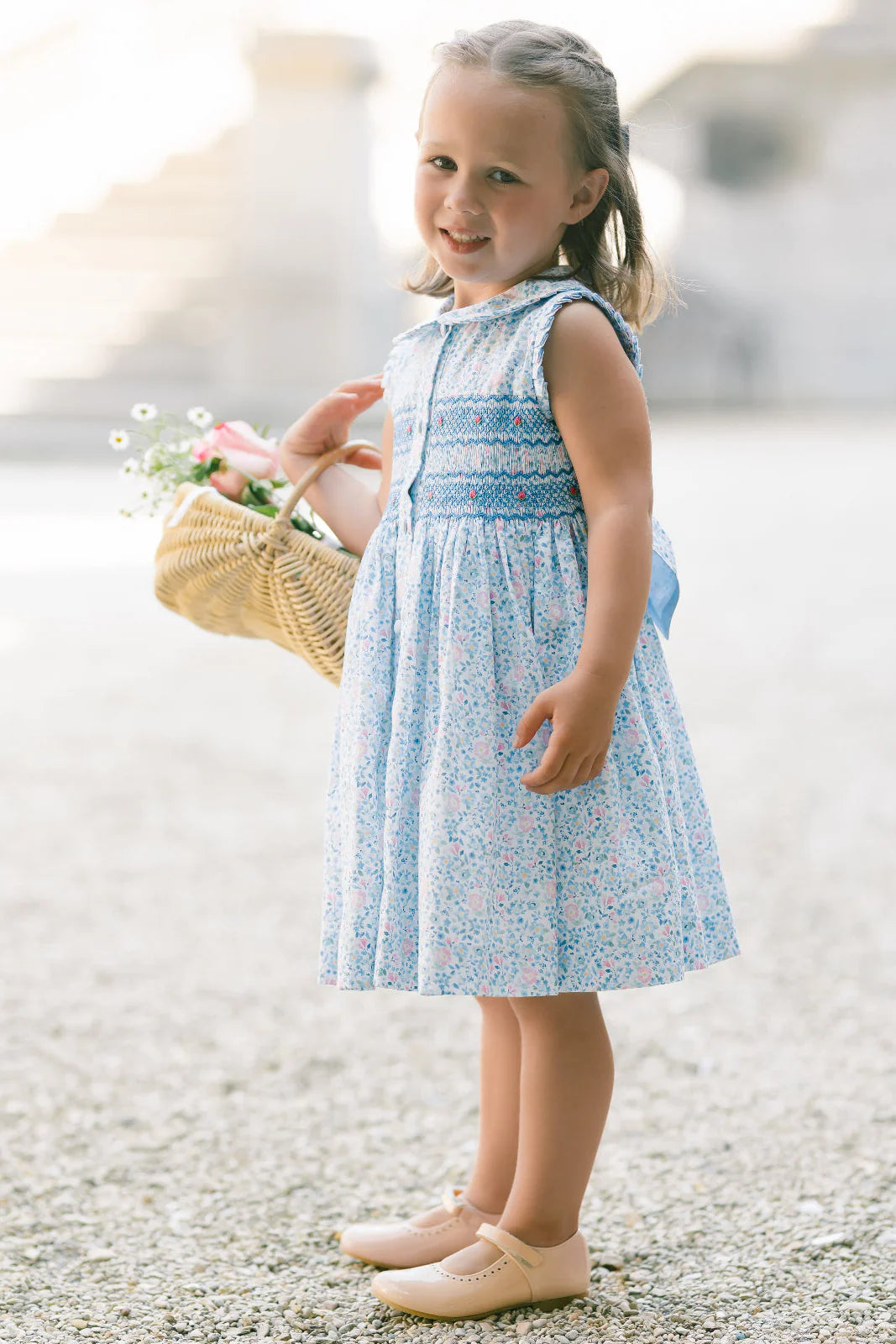 Antoinette Paris Olympe Floral Blue Dress