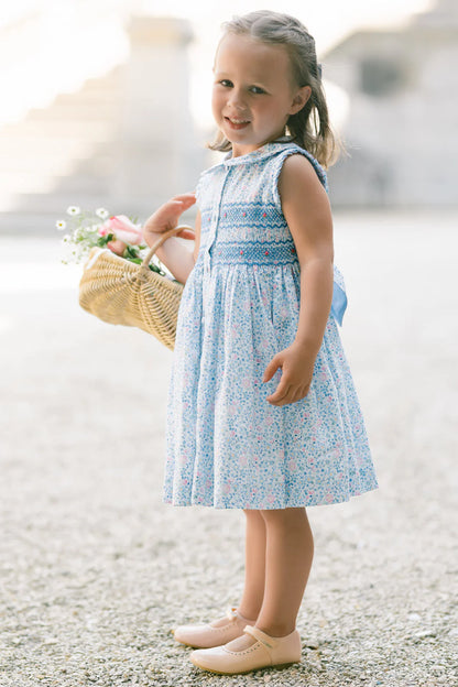 Antoinette Paris Olympe Floral Blue Dress