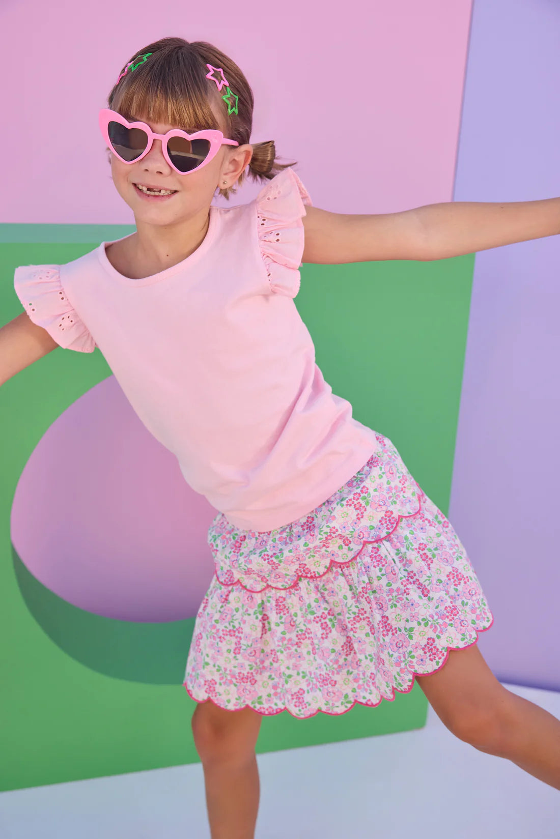 BISBY Eyelet Tank -Pink