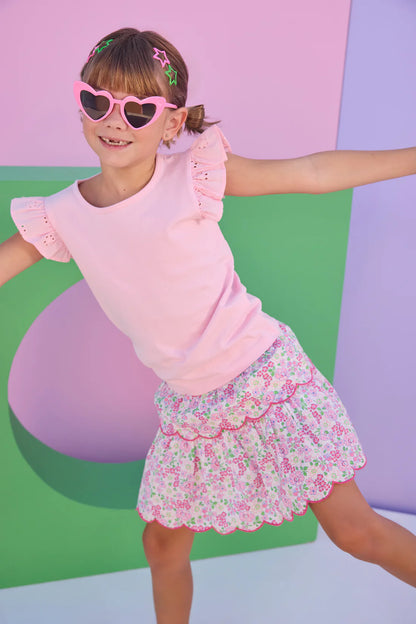 BISBY Eyelet Tank -Pink