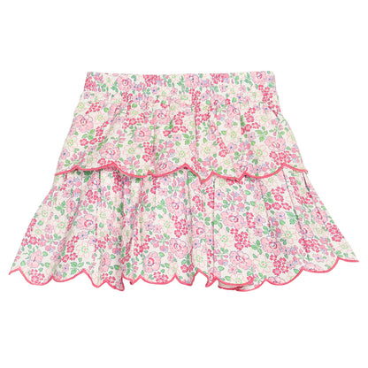 BISBY Two Tiered Skort- Pink Bloomsbury Blossoms