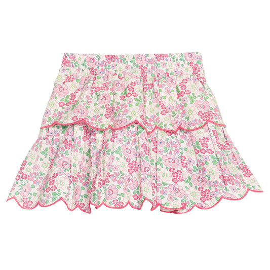 BISBY Two Tiered Skort- Pink Bloomsbury Blossoms