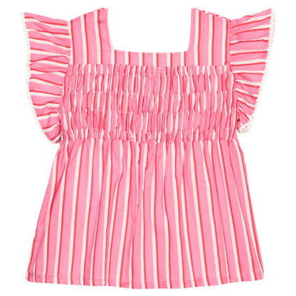 BISBY Chloe Top- Saltwater Taffy Stripe