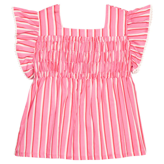 BISBY Chloe Top- Saltwater Taffy Stripe