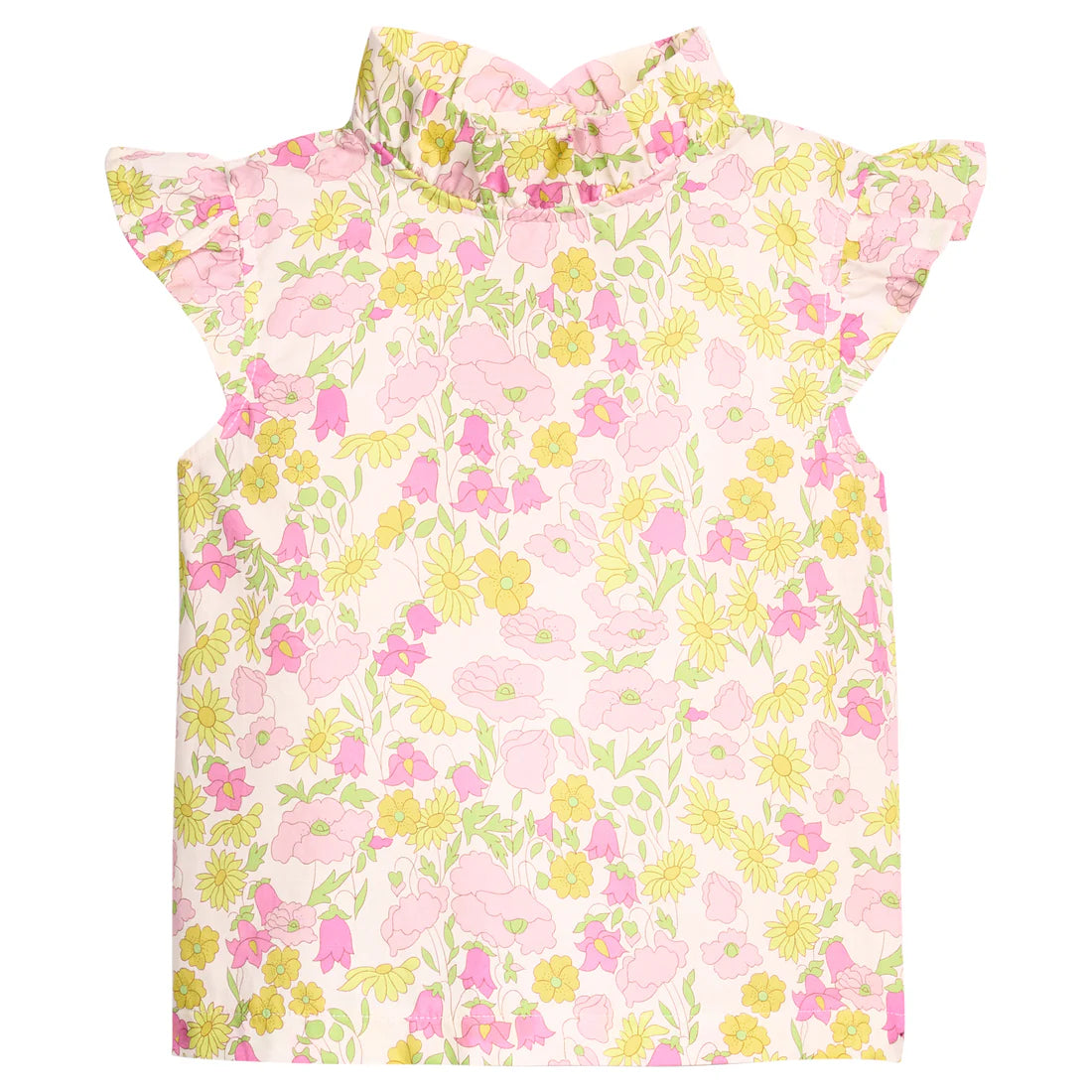 BISBY Angel Sleeve Tinsley Top-Bedford Buttercup