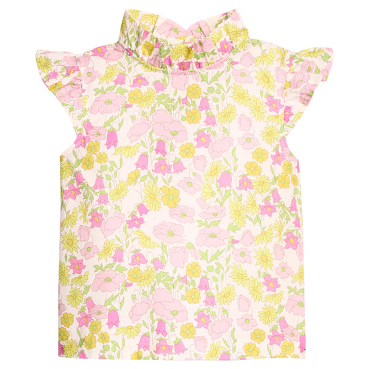 BISBY Angel Sleeve Tinsley Top-Bedford Buttercup