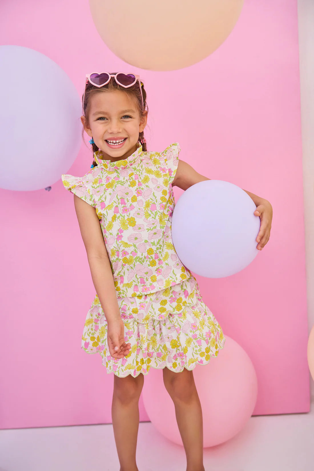 BISBY Angel Sleeve Tinsley Top-Bedford Buttercup